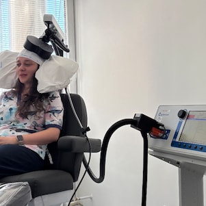 Women using medical equipment