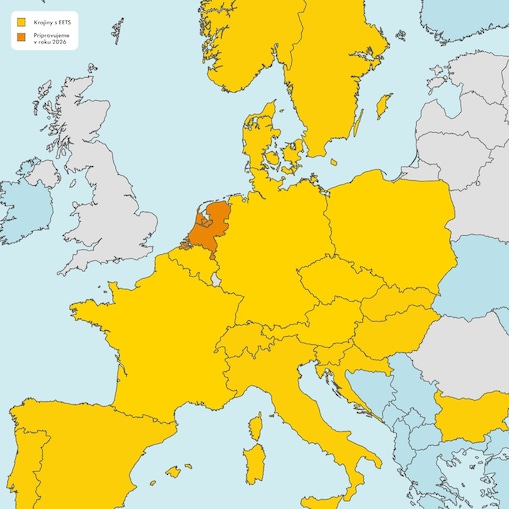 Modro žlutá mapa evropy