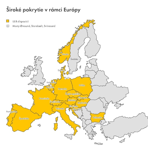 Modro žlutá mapa evropy