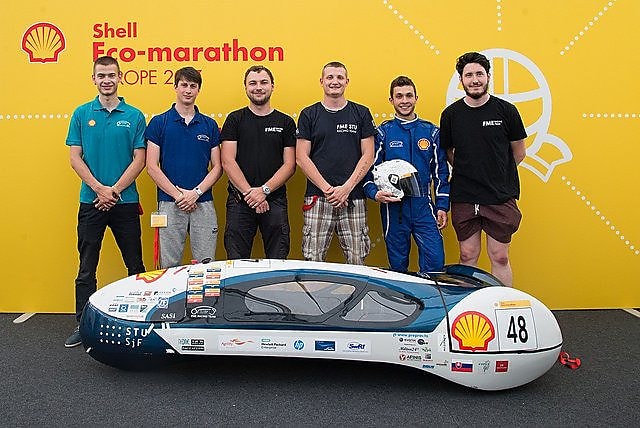 people standing at Shell Eco Marathon