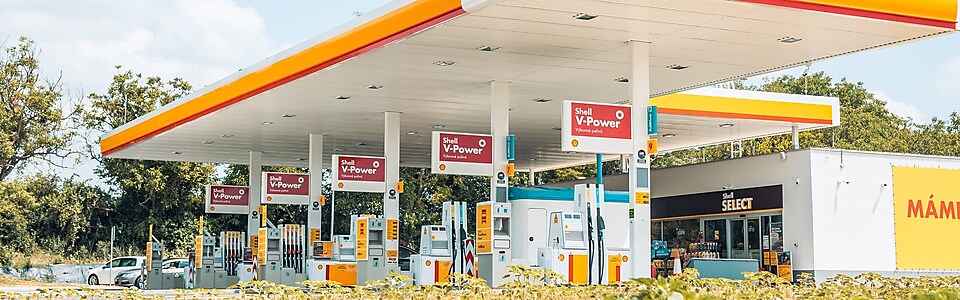 nová čerpací stanice Shell z roku 2017
