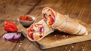 Foto wrapu s kuracím mäsom