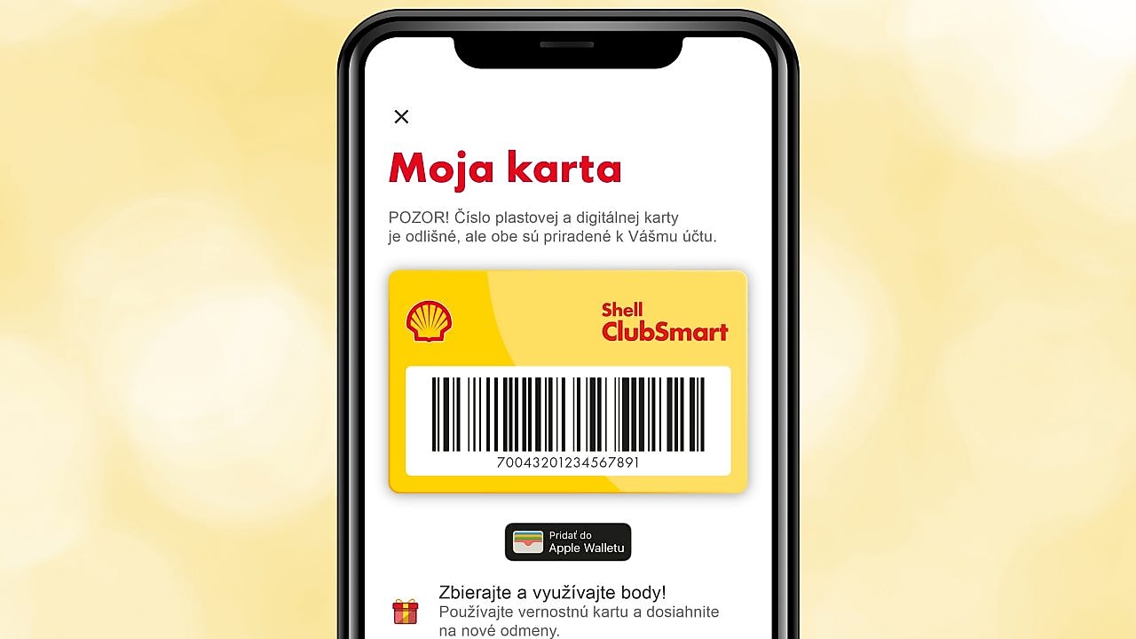 Aplikácia Shell – karta